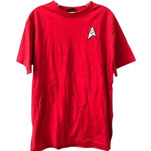 Star Trek Uniform Costume T-Shirt Size Men's Medium Red Unisex Tee